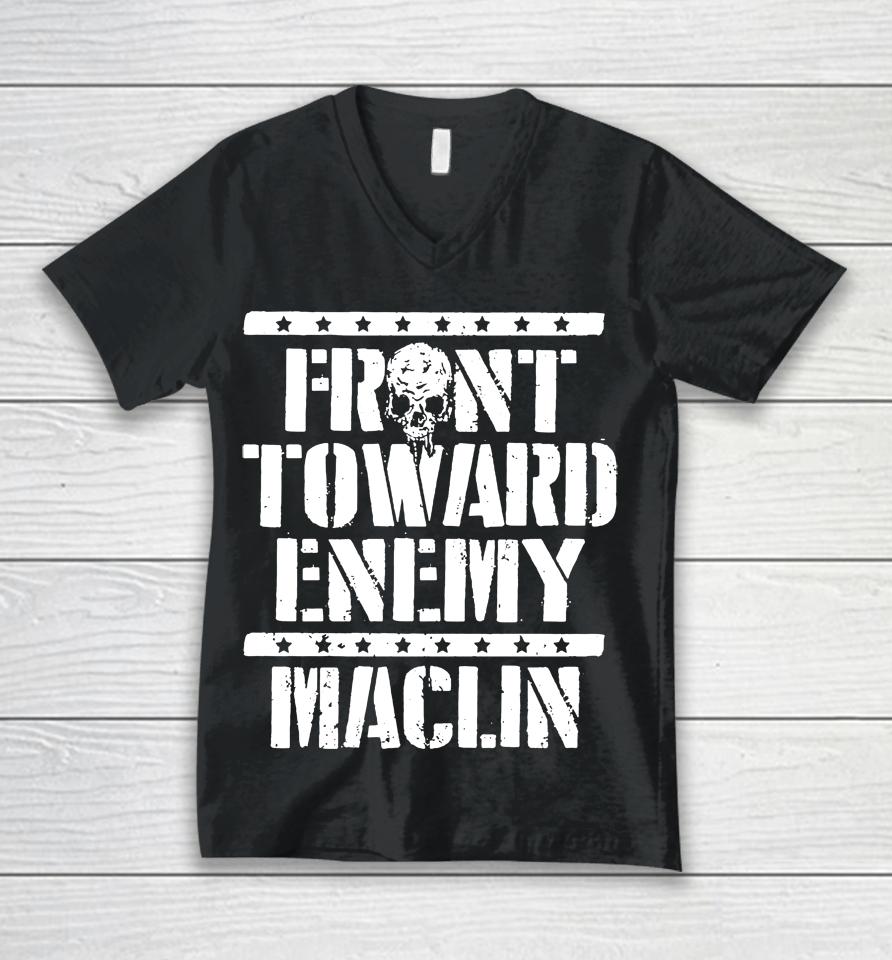 Steve Maclin Front Toward Enemy Maclin Unisex V-Neck T-Shirt