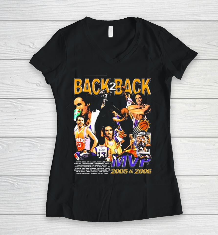 Steve Nash Phoenix Suns Basketball Graphic Women V-Neck T-Shirt