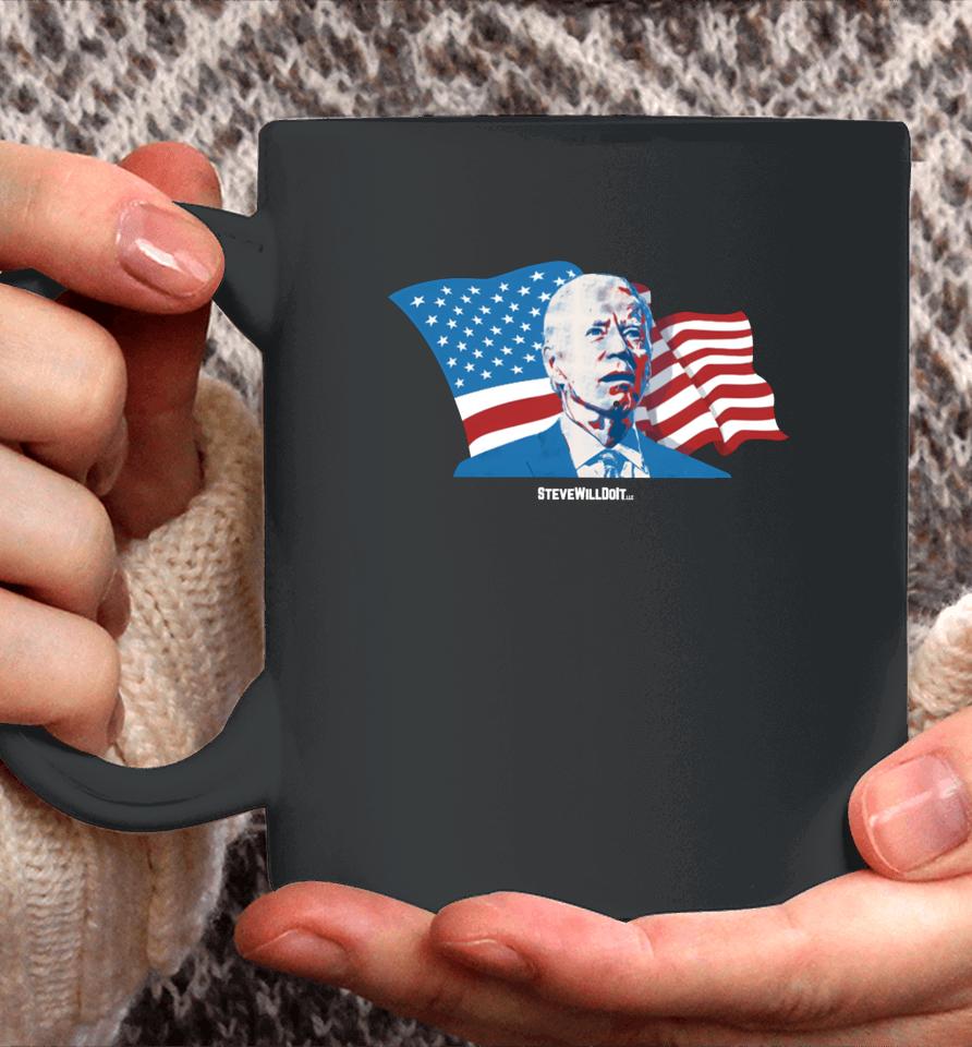 Steve Will Do It Store Steve Will Do It With Flag Coffee Mug