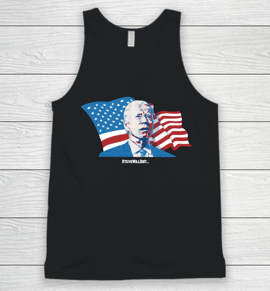 Steve Will Do It Store Steve Will Do It With Flag Unisex Tank Top