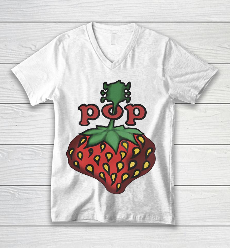 Stevie Nicks Wearing Strawberry Fields Pop Festival Unisex V-Neck T-Shirt
