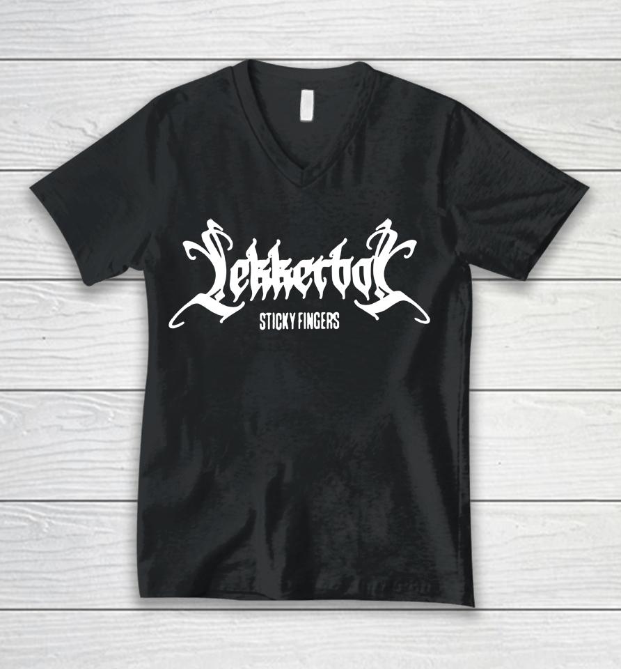 Sticky Fingers Lekkerboy Gothic Unisex V-Neck T-Shirt