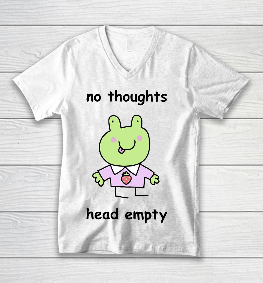 Stinky Katie Merch No Thoughts Head Empty Unisex V-Neck T-Shirt