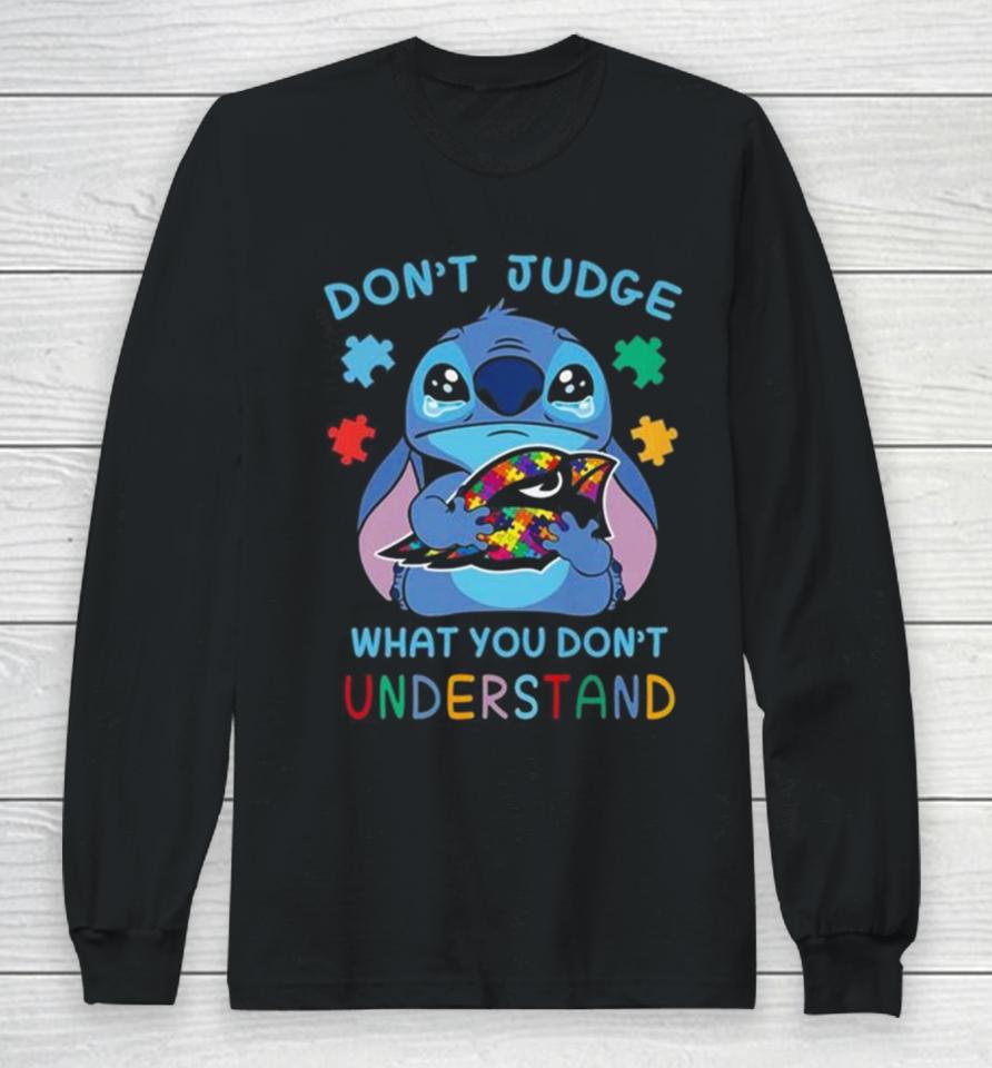 Stitch Arizona Cardinals Autism Awareness Don’t Judge What You Don’t Understand Long Sleeve T-Shirt