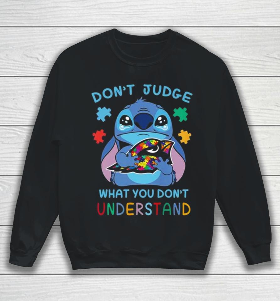 Stitch Arizona Cardinals Autism Awareness Don’t Judge What You Don’t Understand Sweatshirt