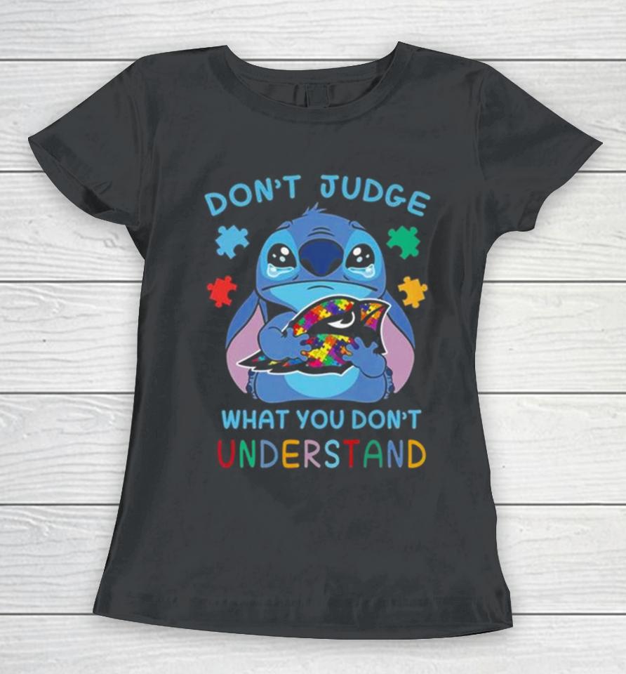 Stitch Arizona Cardinals Autism Awareness Don’t Judge What You Don’t Understand Women T-Shirt