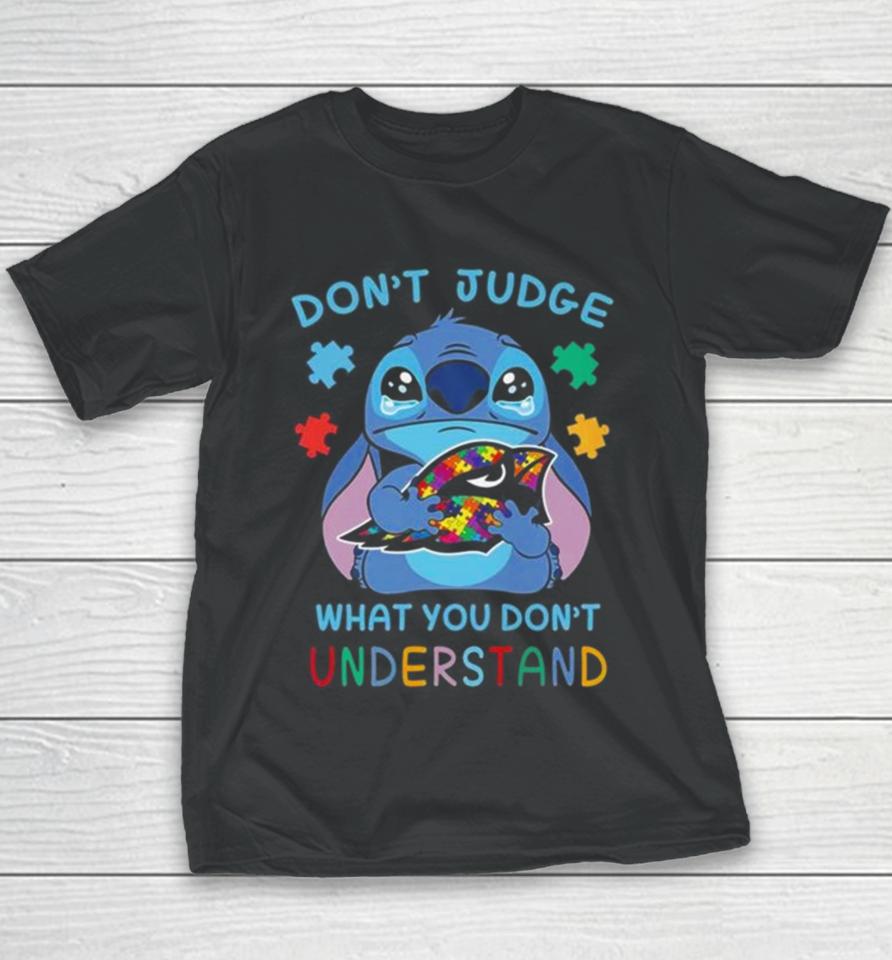 Stitch Arizona Cardinals Autism Awareness Don’t Judge What You Don’t Understand Youth T-Shirt