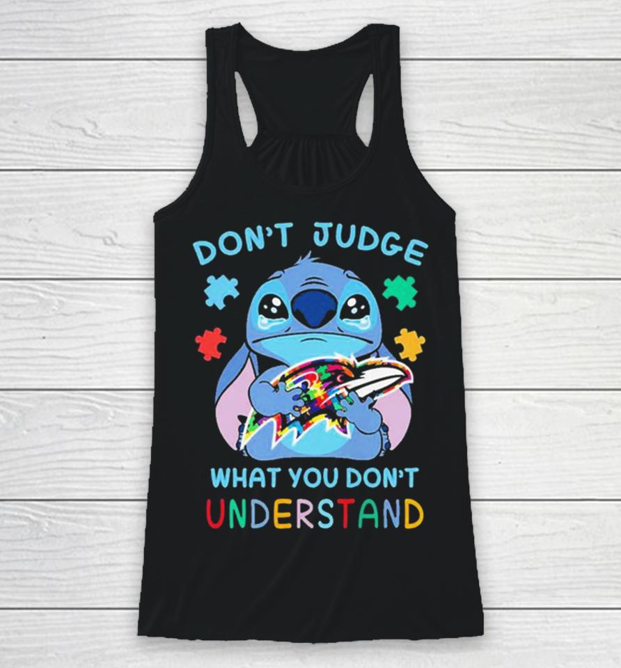 Stitch Baltimore Ravens Nfl Don’t Judge What You Don’t Understand Racerback Tank