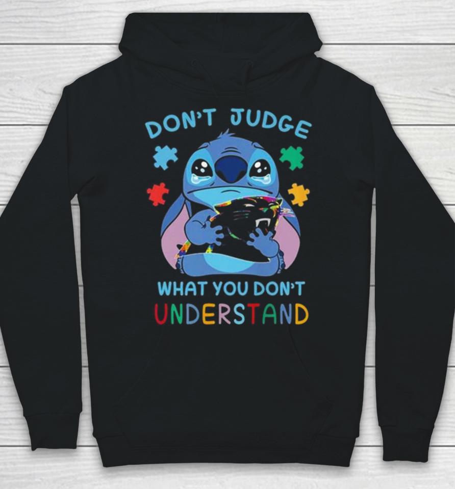Stitch Carolina Panthers Autism Awareness Don’t Judge What You Don’t Understand Hoodie