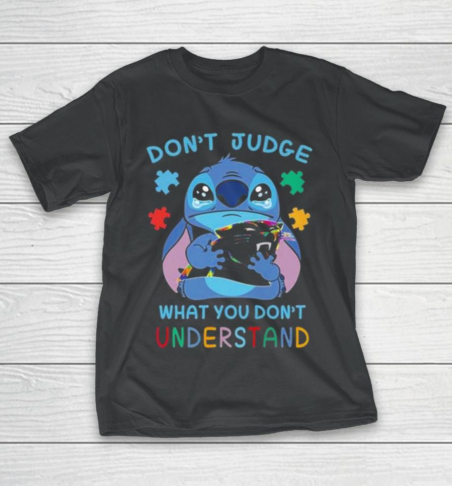 Stitch Carolina Panthers Autism Awareness Don’t Judge What You Don’t Understand T-Shirt