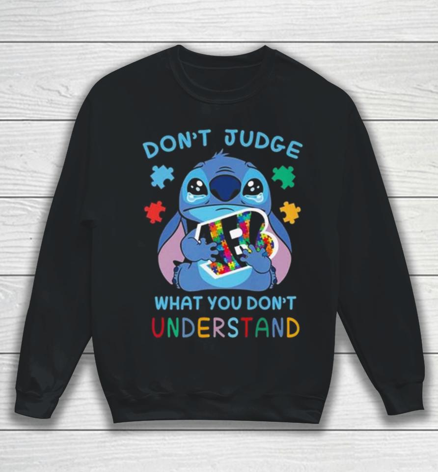 Stitch Cincinnati Bengals Autism Awareness Don’t Judge What You Don’t Understand Sweatshirt