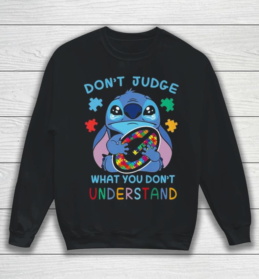 Stitch Green Bay Packers Autism Awareness Don’t Judge What You Don’t Understand Sweatshirt