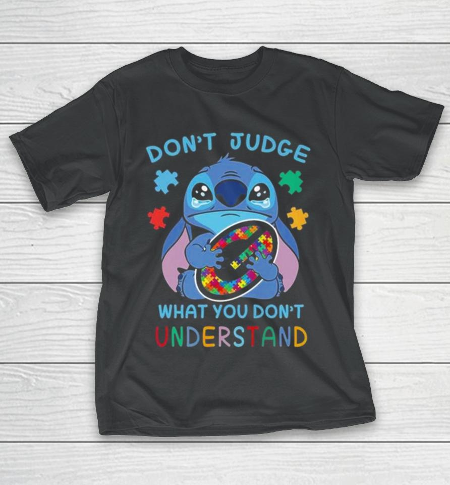 Stitch Green Bay Packers Autism Awareness Don’t Judge What You Don’t Understand T-Shirt