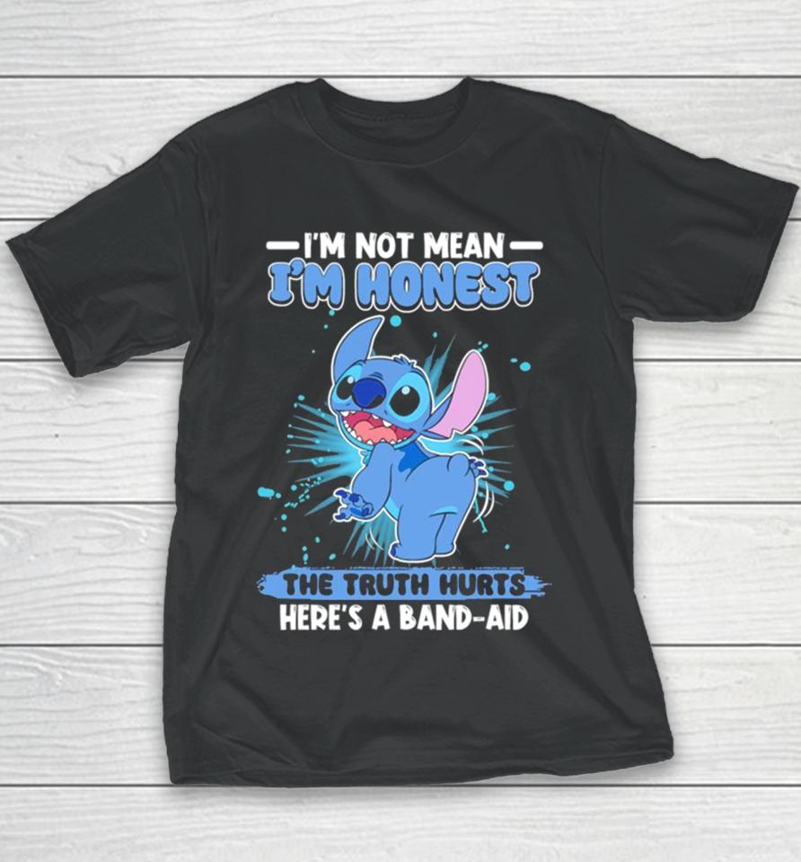 Stitch I’m Not Mean I’m Honest The Truth Hurts Here’s A Band Aid Youth T-Shirt
