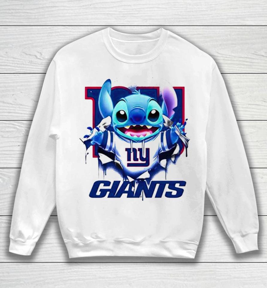 Stitch Inside New York Giants Logo 2024 Sweatshirt