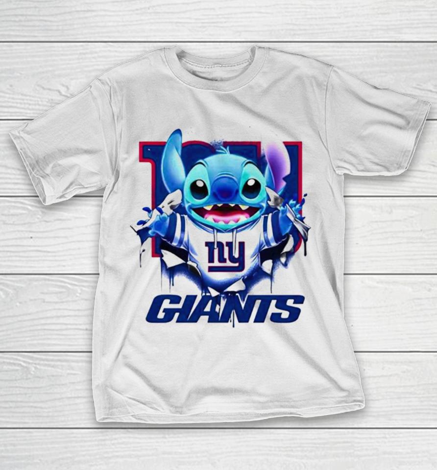 Stitch Inside New York Giants Logo 2024 T-Shirt