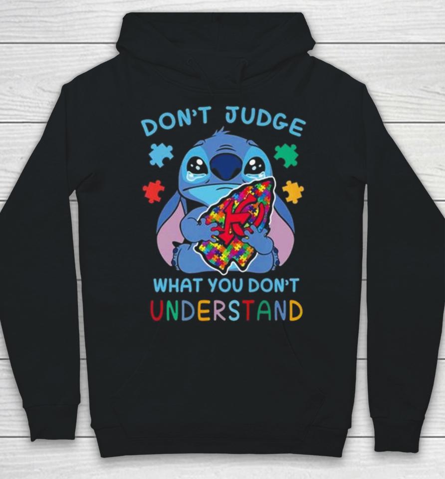 Stitch Kansas City Chiefs Autism Awareness Don’t Judge What You Don’t Understand Hoodie