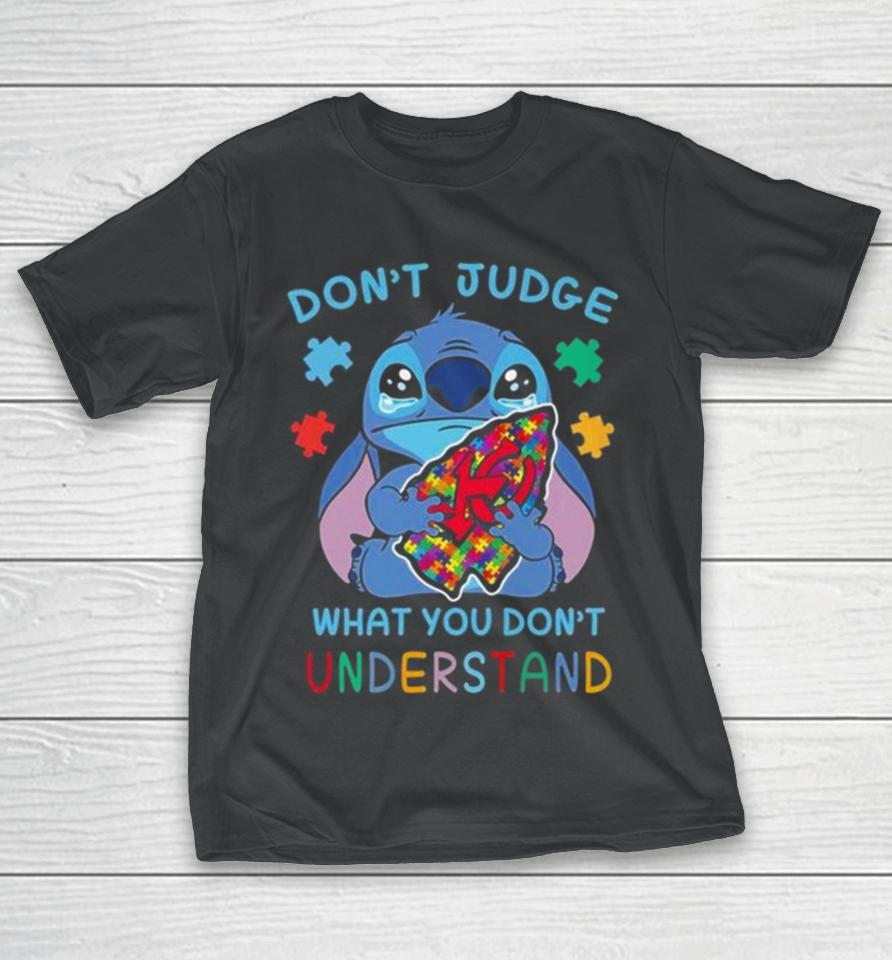 Stitch Kansas City Chiefs Autism Awareness Don’t Judge What You Don’t Understand T-Shirt