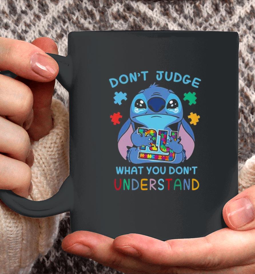 Stitch New York Giants Autism Awareness Don’t Judge What You Don’t Understand Coffee Mug
