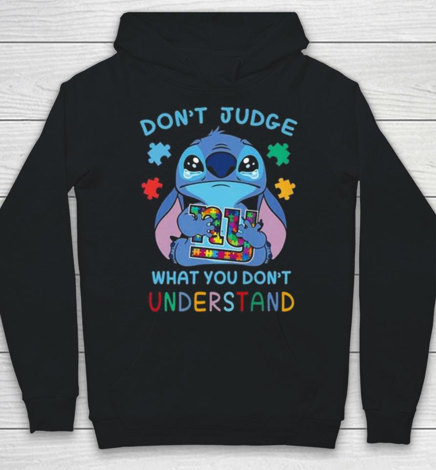 Stitch New York Giants Autism Awareness Don’t Judge What You Don’t Understand Hoodie