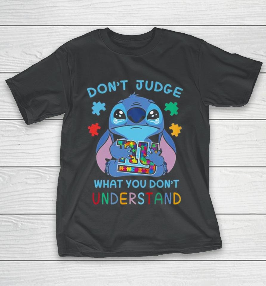 Stitch New York Giants Autism Awareness Don’t Judge What You Don’t Understand T-Shirt