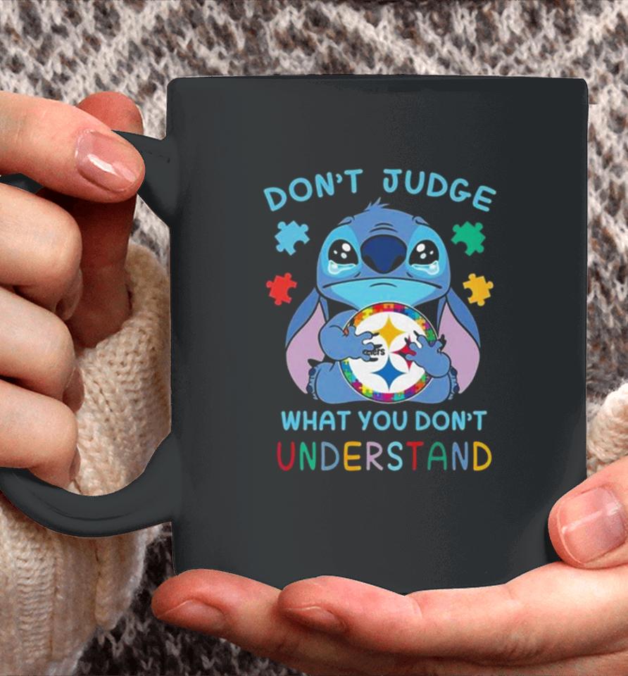 Stitch Pittsburgh Steelers Autism Awareness Don’t Judge What You Don’t Understand Coffee Mug