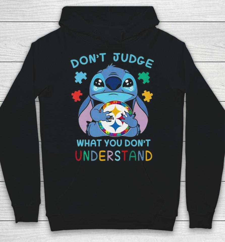 Stitch Pittsburgh Steelers Autism Awareness Don’t Judge What You Don’t Understand Hoodie