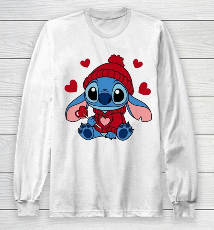 Stitch Valentine Candy Heart 2024 Long Sleeve T-Shirt