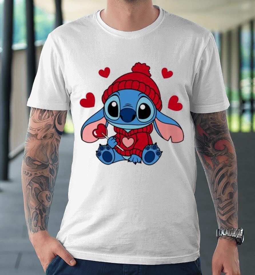 Stitch Valentine Candy Heart 2024 Premium T-Shirt