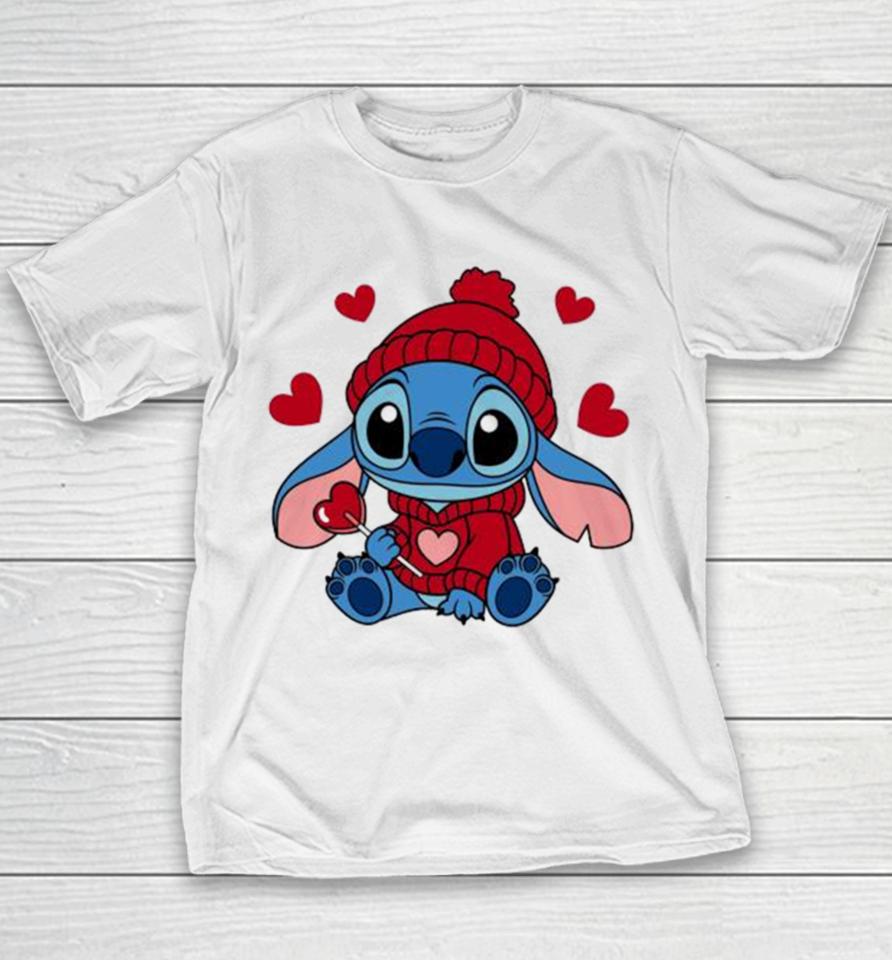 Stitch Valentine Candy Heart 2024 Youth T-Shirt