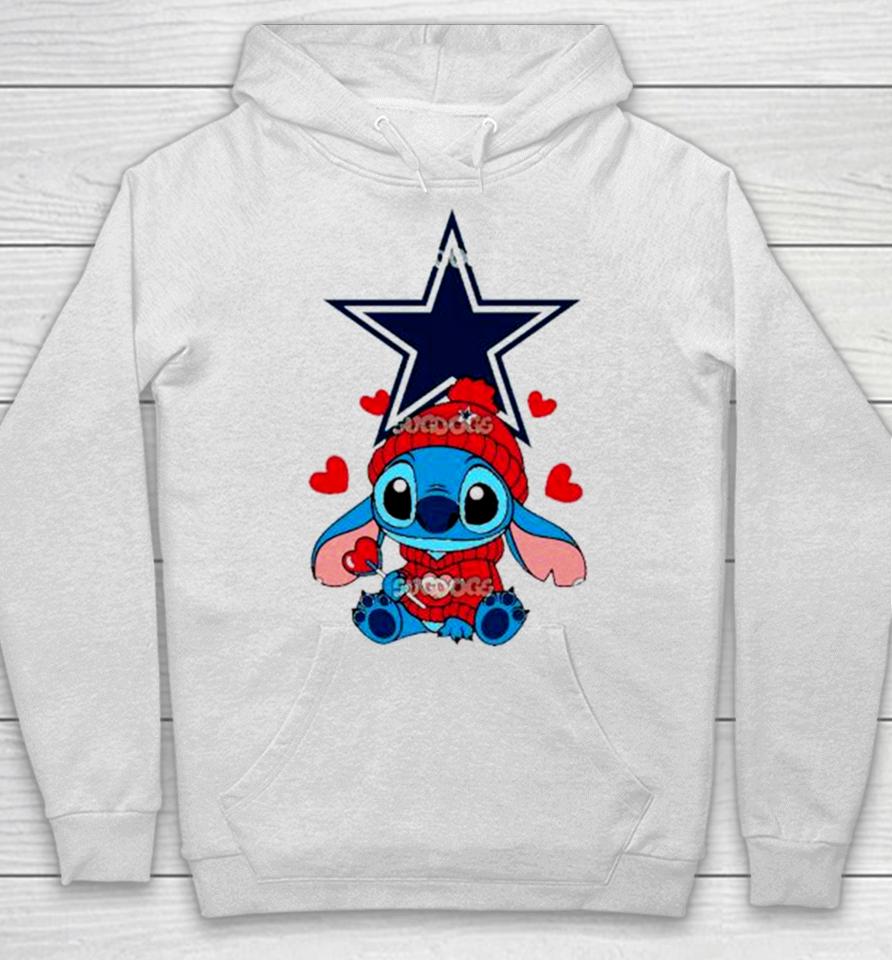 Stitch Valentine Candy Heart Dallas Cowboys Hoodie
