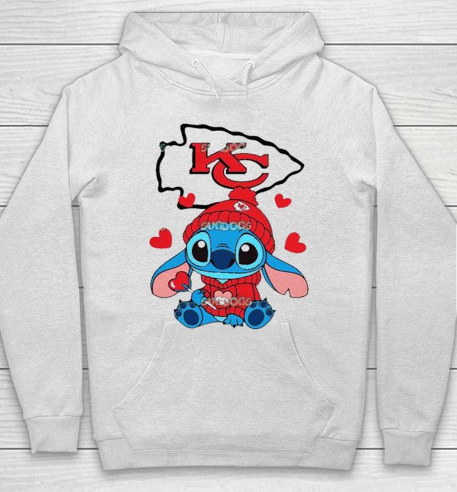 Stitch Valentine Candy Heart Kansas City Chiefs Hoodie
