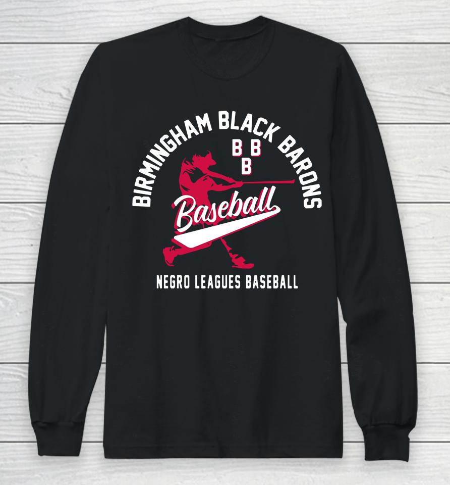 Stitches Black Birmingham Black Barons Long Sleeve T-Shirt