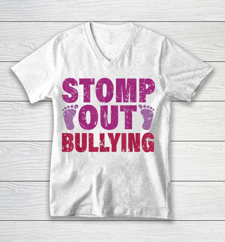 Stomp Out Bullying Anti Bullying Prevention Awareness Unisex V-Neck T-Shirt