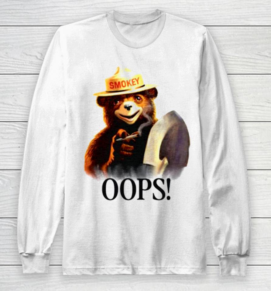 Stoner Smokey Bear Oops Long Sleeve T-Shirt