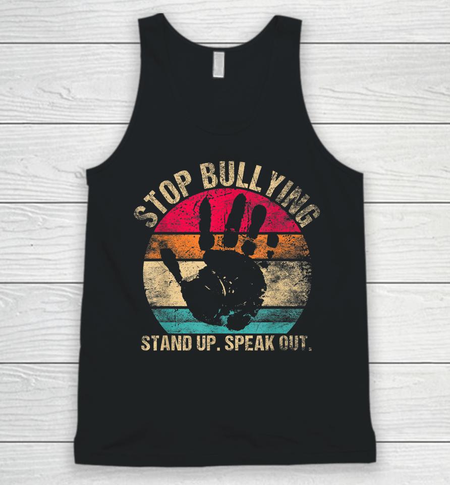 Stop Bullying Orange Shirt Stand Up Speak Out Unity Day Unisex Tank Top