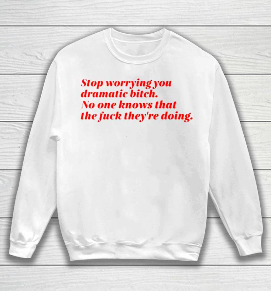 Stop Worrying You Dramatic Bitch No One Knows What The Fuck They’re Doing Sweatshirt