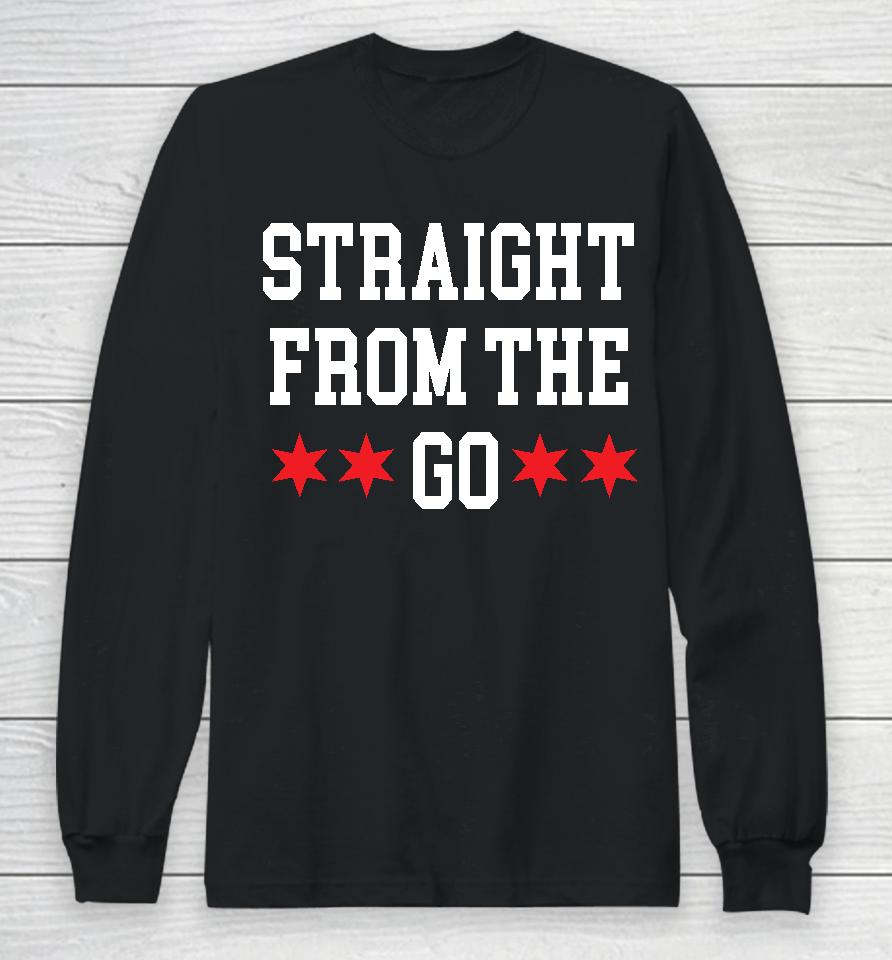 Straight From The Go Chicago Flag Logo Long Sleeve T-Shirt