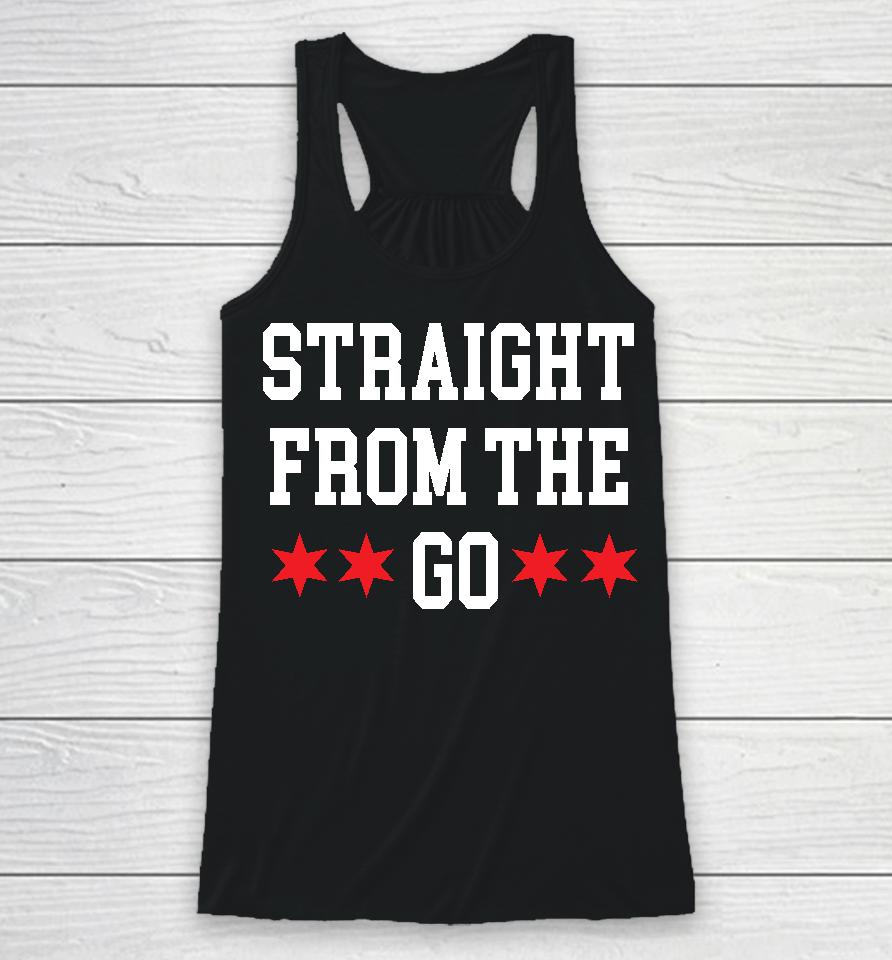 Straight From The Go Chicago Flag Logo Racerback Tank