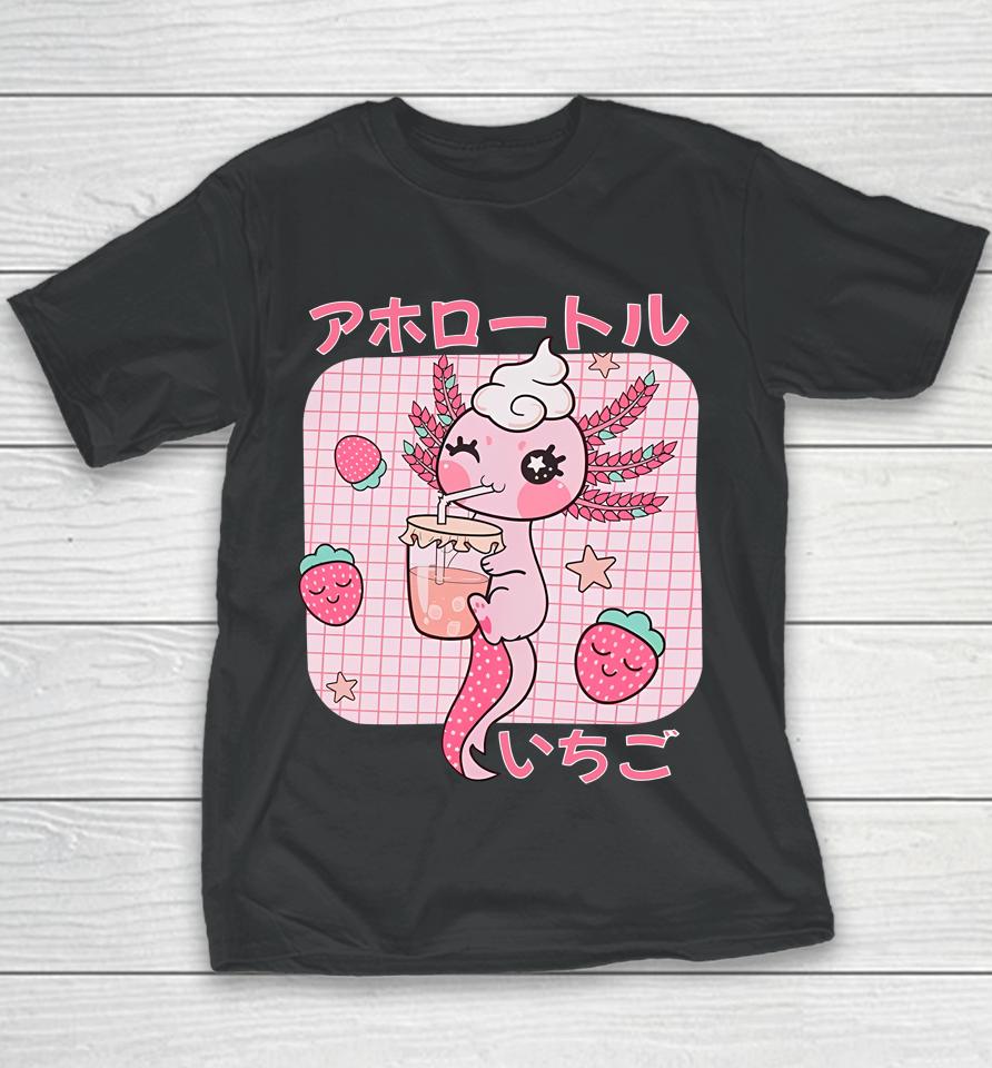 Strawberry Axolotl Youth T-Shirt