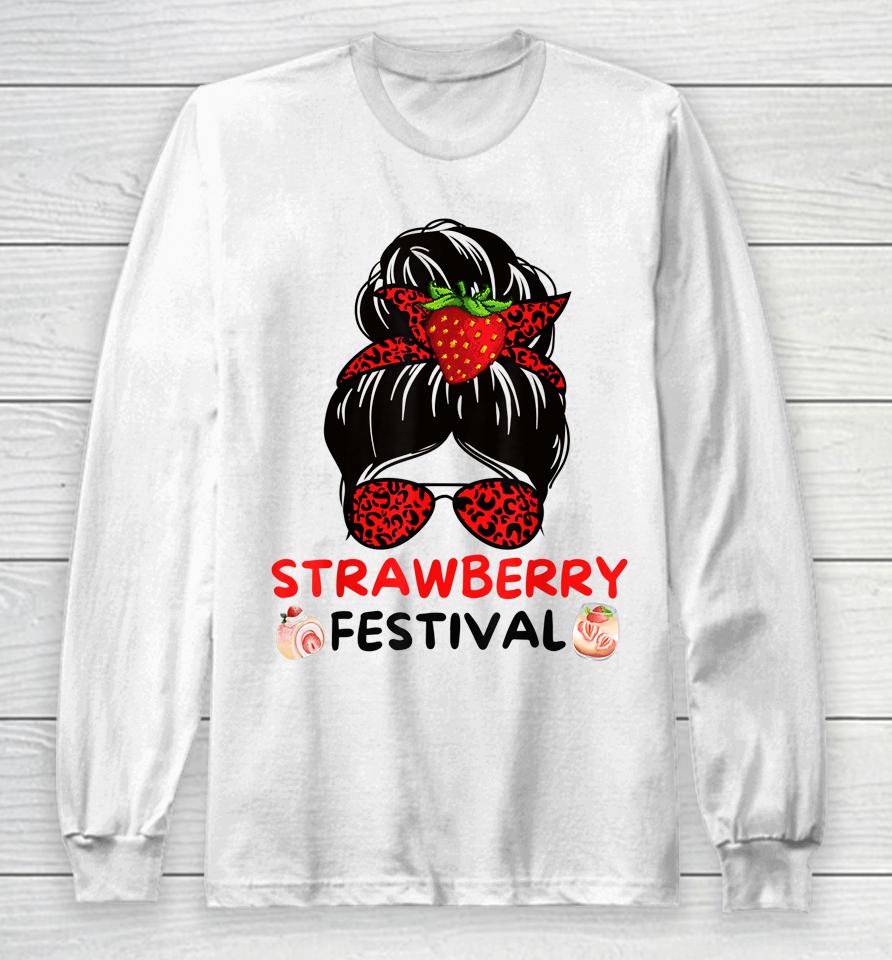 Strawberry Festival Fruit Lover Mom Girl Cute Gifts Long Sleeve T-Shirt