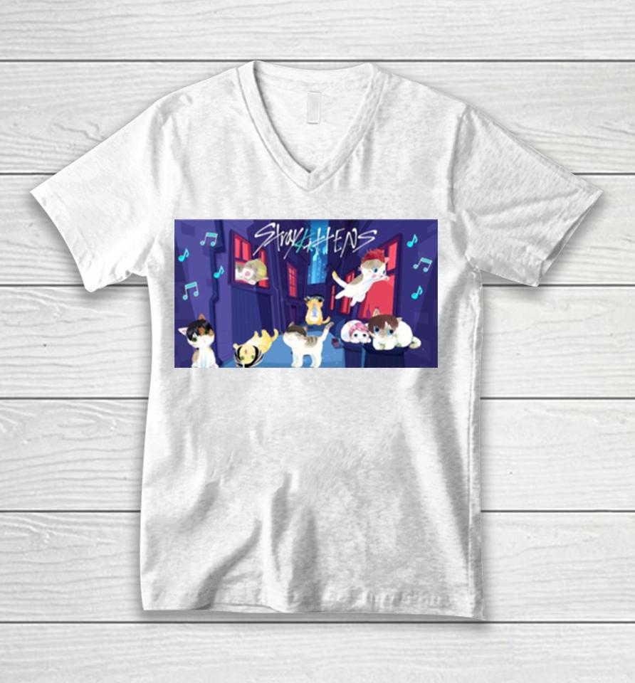 Stray Kittens Inspired By Stray Kids Unisex V-Neck T-Shirt