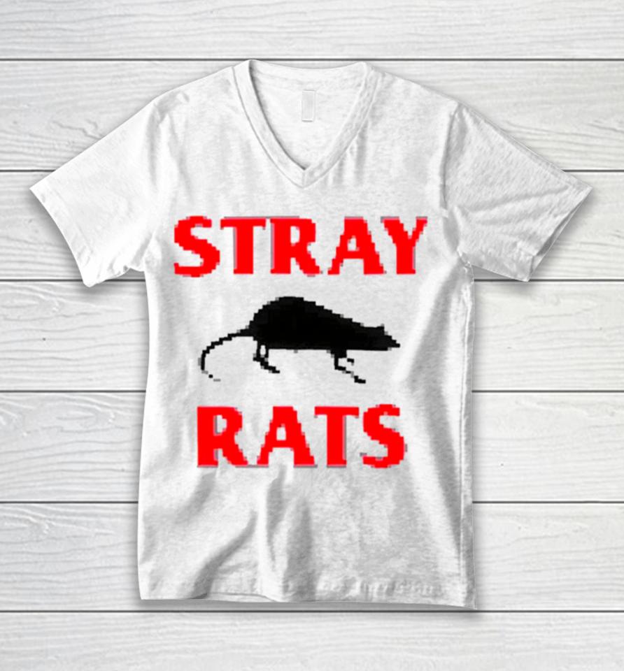 Stray Rats Pixel Rodenticide Unisex V-Neck T-Shirt