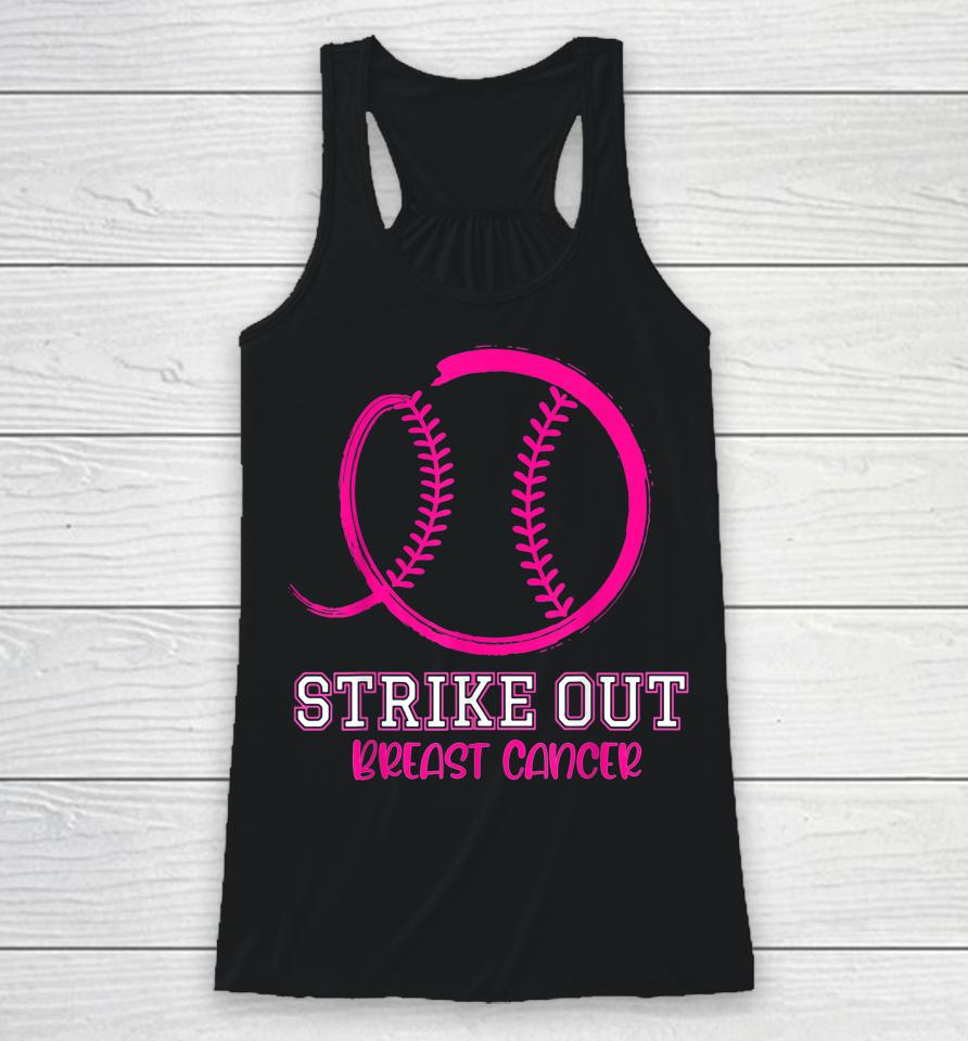 Strike Out Breast Cancer Awareness Baseball Racerback Tank
