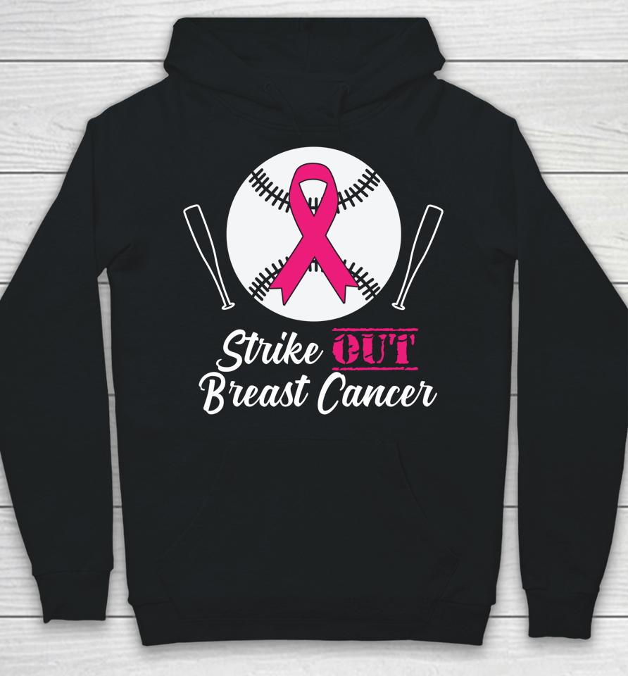 Strike Out Breast Cancer Pink Cancer Awareness Month Hoodie