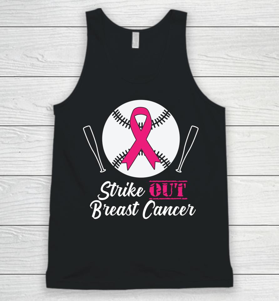 Strike Out Breast Cancer Pink Cancer Awareness Month Unisex Tank Top