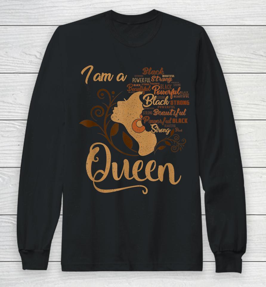 Strong Black I'm A Queen African American Afro Blm Long Sleeve T-Shirt