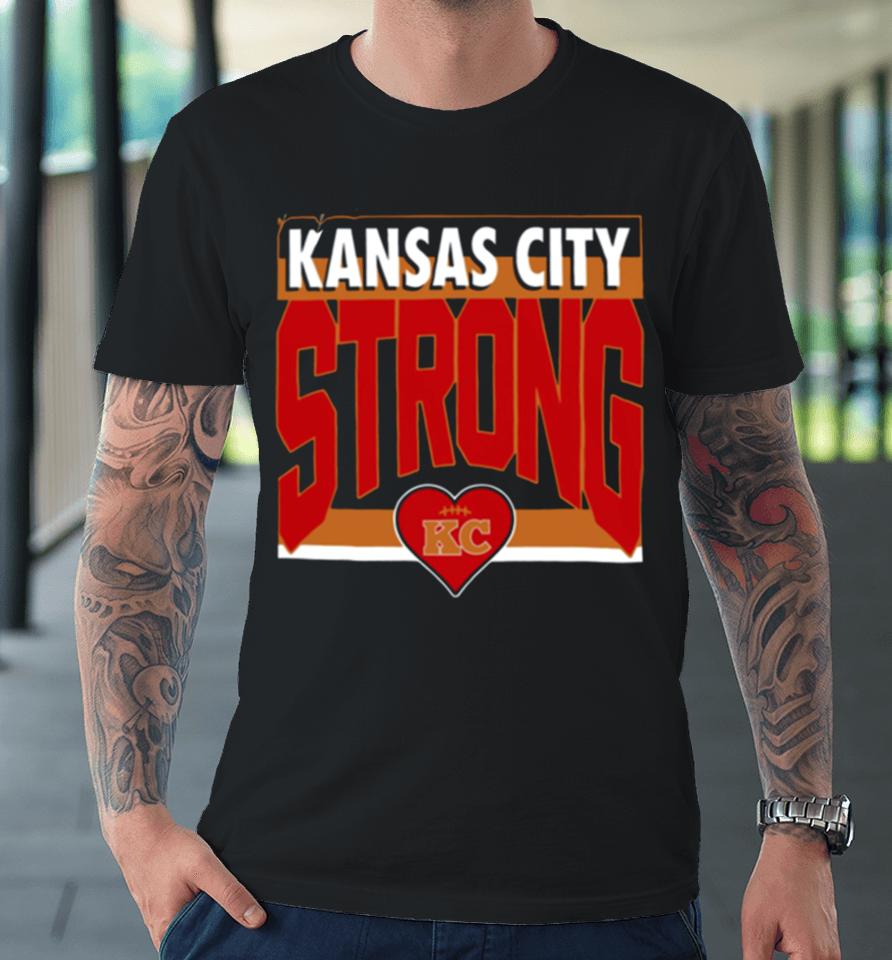 Strong Kansas City Heart Football Premium T-Shirt
