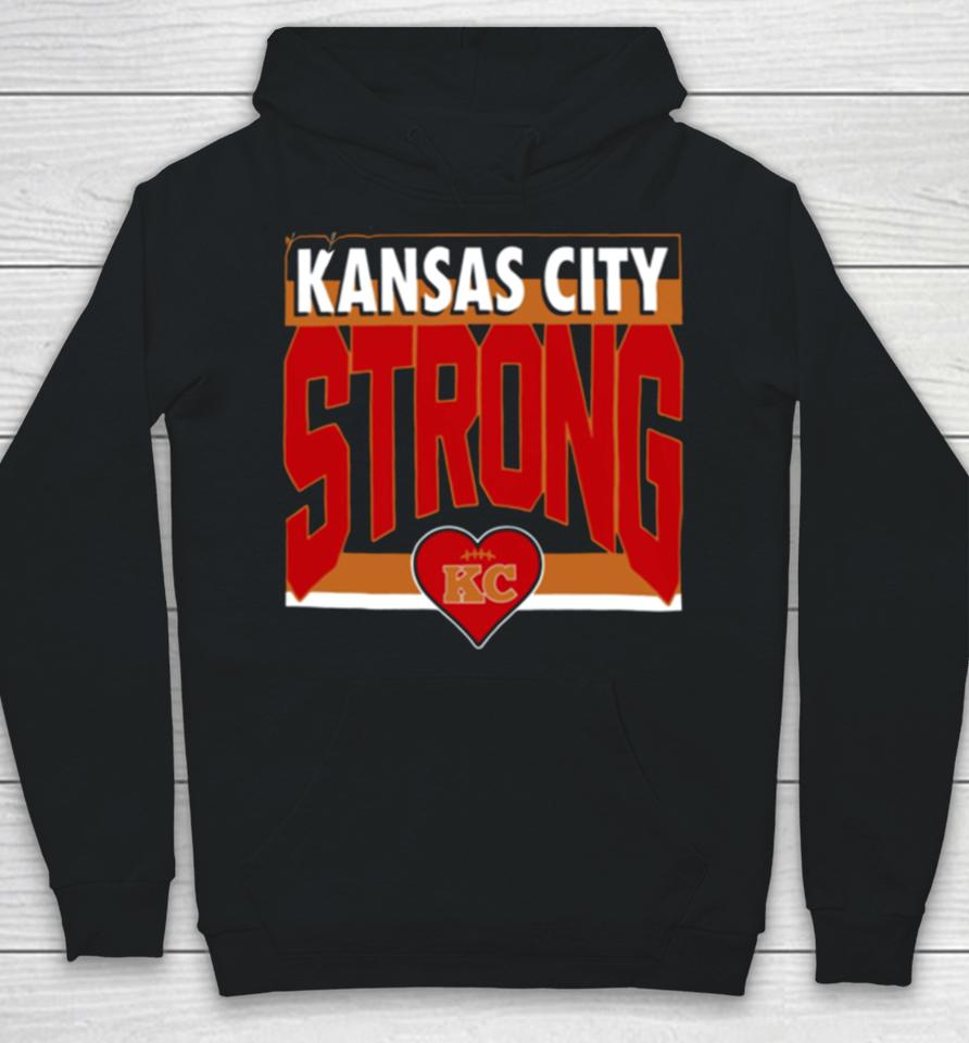 Strong Kansas City Heart Football Hoodie