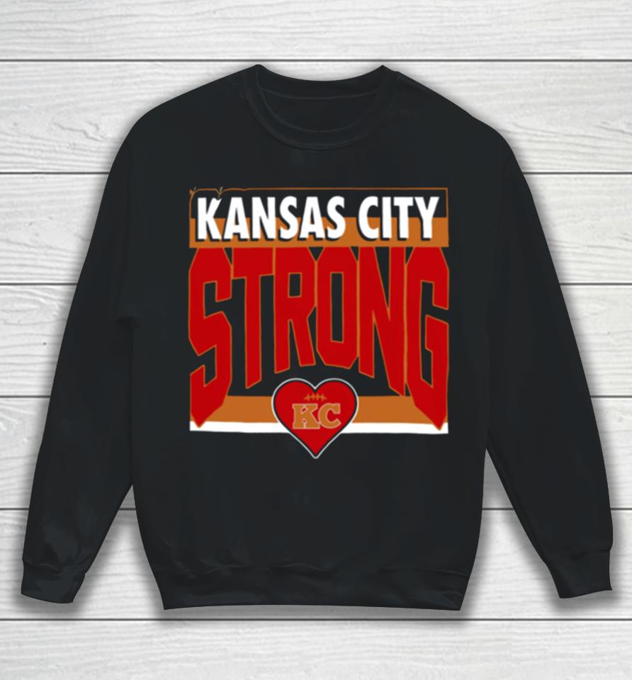 Strong Kansas City Heart Football Sweatshirt